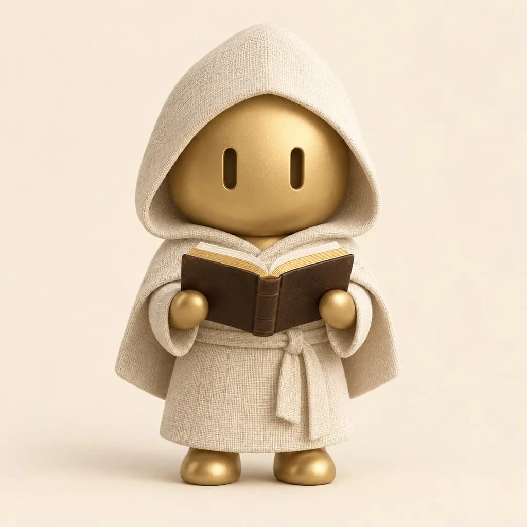 Tito, o mascote do Cristo Todo Dia, lendo a Bíblia